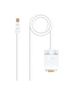 Cable nanocable conversor mini dp a vga mini dp  m  vga  m blanco 3 0 m