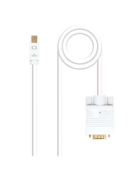 Cable nanocable conversor mini dp a vga mini dp  m  vga  m blanco 3 0 m