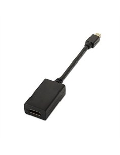 Cable nanocable conversor minidisplay port a hdmi macho  hembra 15cm negro