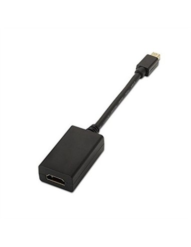 Cable nanocable conversor minidisplay port a hdmi macho  hembra 15cm negro