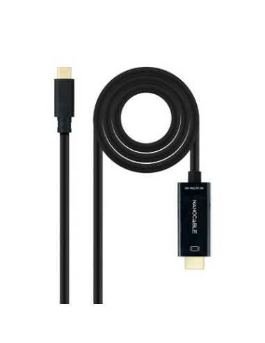 Cable nanocable conversor usb tipo c a hdmi usb tipo c  mhdmi  m negro 1 8 m