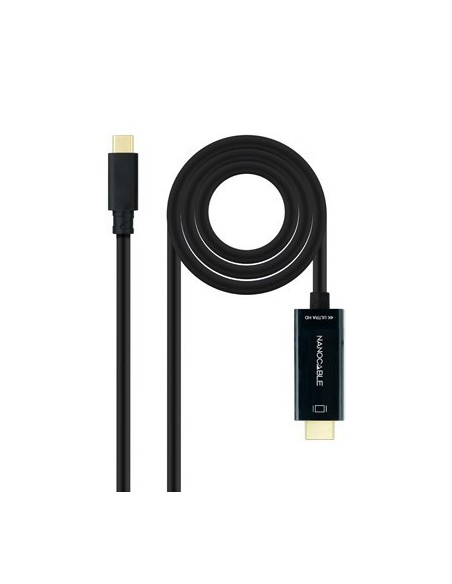 Cable nanocable conversor usb tipo c a hdmi usb tipo c  mhdmi  m negro 1 8 m