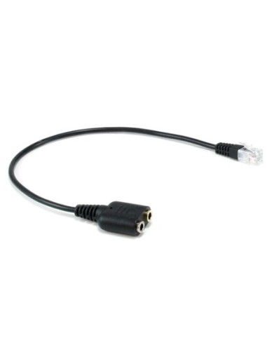 Cable rj9 a 2 x jack 3 5mm equip macho  hembra 0 25m