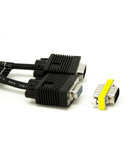 Cable svga d  sub15 de 5 m  m  h con adaptador m  m