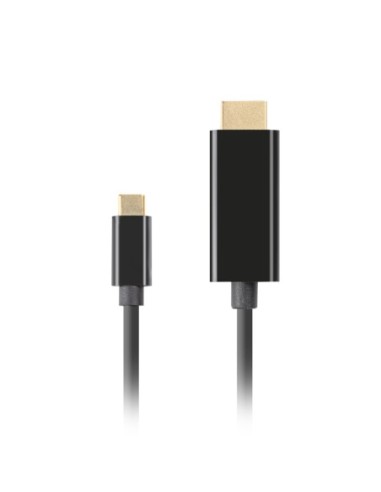 Cable usb tipo c a hdmi 4k lanberg 3m  macho  macho  negro