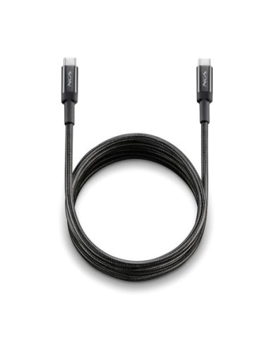 Cable usb tipo c ngs knot 100w  2 2m  macho  macho  negro