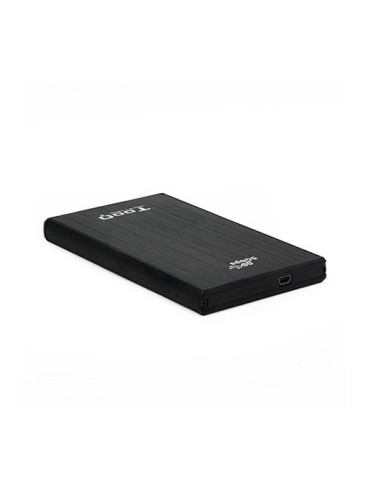 Caja externa tooq tqe  2522b para hdd  ssd 2 5 pulgadas 9 5mm sata usb 3 0 negra