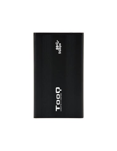 Caja externa tooq tqe  2524b 2 5 pulgadas 9 5mm sata usb 3 0 negro