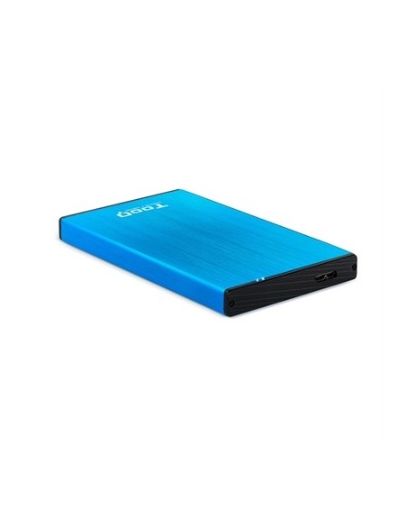 Caja externa tooq tqe  2527bl para hdd 2 5 pulgadas 9 5mm sata 3 usb 3 0  3 1 azul