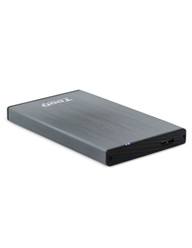 Caja externa tooq tqe  2527g para hhd  ssd 2 5 pulgadas 9 5mm sata usb 3 0 gris