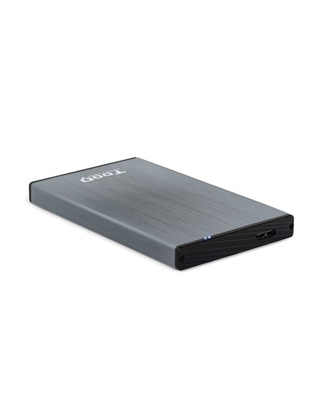 Caja externa tooq tqe  2527g para hhd  ssd 2 5 pulgadas 9 5mm sata usb 3 0 gris