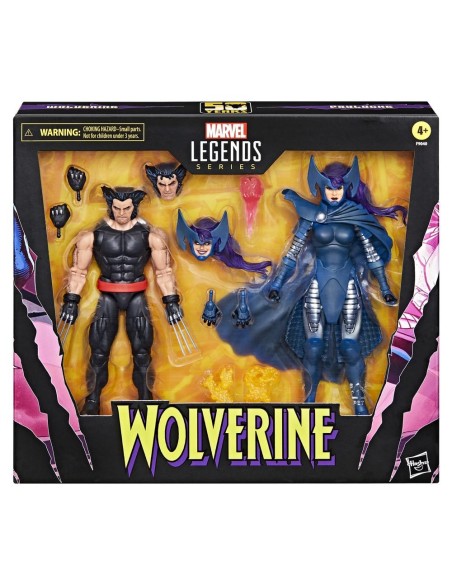 Set figuras hasbro marvel legends series wolverine y lady psylocke