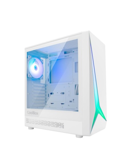 Caja ordenador gaming coolbox ga450 star light argb atx blanco