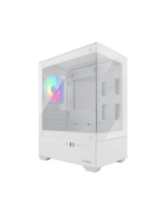 Caja ordenador gaming coolbox gm200 vision lite matx argb cristal templado blanco