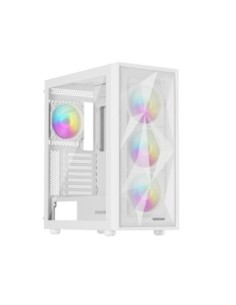 Caja ordenador gaming genesis diaxid 605 argb atx cristal templado blanca
