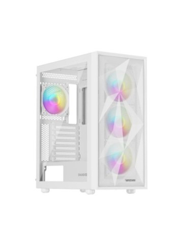 Caja ordenador gaming genesis diaxid 605 argb atx cristal templado blanca
