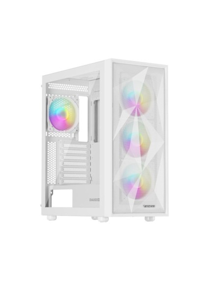 Caja ordenador gaming genesis diaxid 605 argb atx cristal templado blanca
