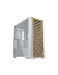 Caja ordenador phoenix gaming artisan noble blanca frontal de madera atx filtros antipolvo tipo c