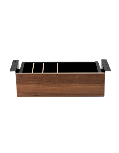 Cajon phoenix para escritorio artisan combinación negro y madera nogal