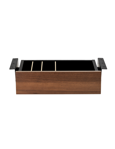 Cajon phoenix para escritorio artisan combinación negro y madera nogal