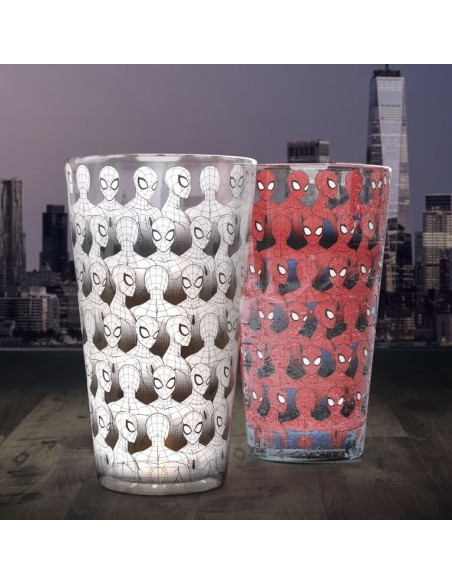 Vaso con cambio de color paladone spider  man 400 ml