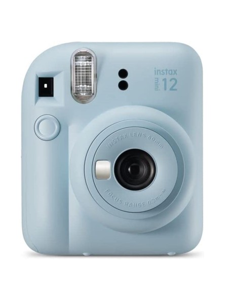 Camara fujifilm mini instax 12 flash  autoexposicion  azul pastel