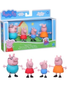 Set de 4 figuras peppa pig y su familia