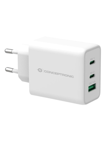 Cargador conceptronic carga rapida pd 1 puerto usb tipo a  2 puertos usb tipo c  althea  65w  bl