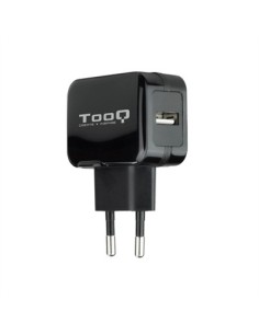 Cargador de pared tooq usb  12w  negro