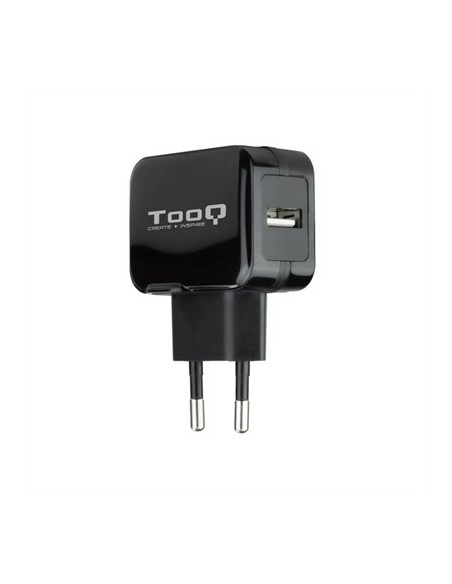Cargador de pared tooq usb  12w  negro