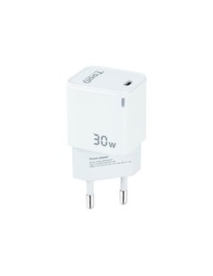 Cargador de pared tooq usb  c blanco 30w