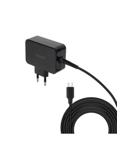 Cargador portatil tooq gan usb  c pd 65w negro