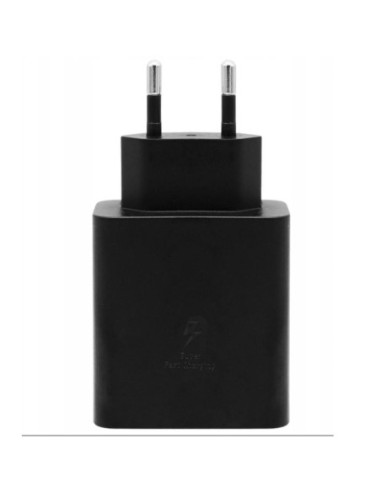 Cargador samsung 50w 2x usb tipo c negro  cable usb tipo c