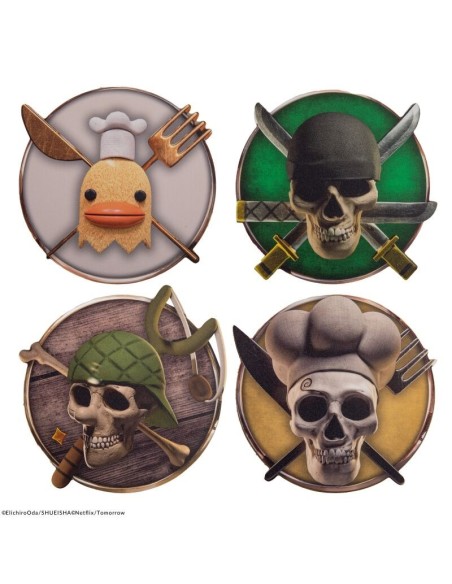 Set 4 posavasos cinereplicas one piece N2