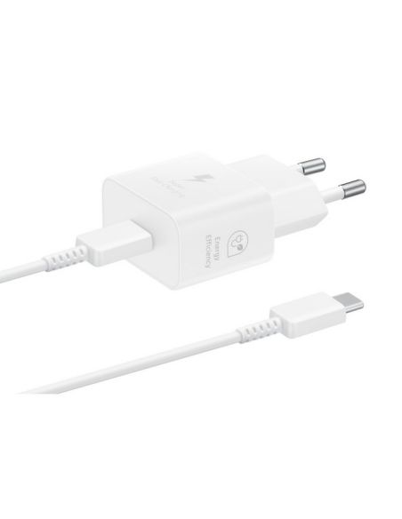 Cargador samsung ep  t2510xwegeu usb tipo c blanco 25w cable incluido