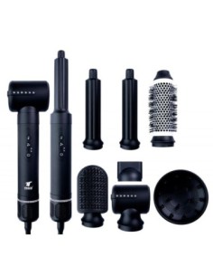 Secador de pelo thulos 7 en 1 th  by25 color negro 1400w