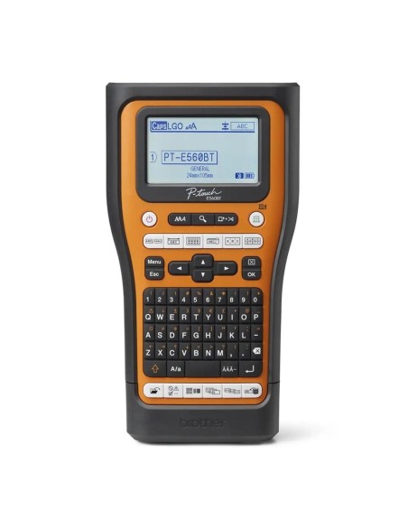 Rotuladora brother pt  e560btvp lcd  3 lineas  teclado qwerty  corte automatico