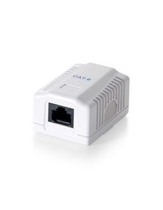 Roseta de superficie equip cat 6 utp 1 puerto hembra rj45