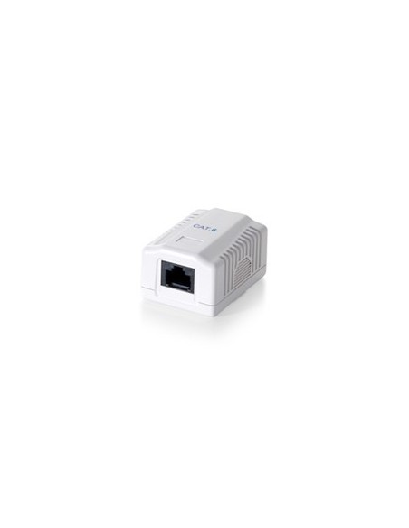 Roseta de superficie equip cat 6 utp 1 puerto hembra rj45