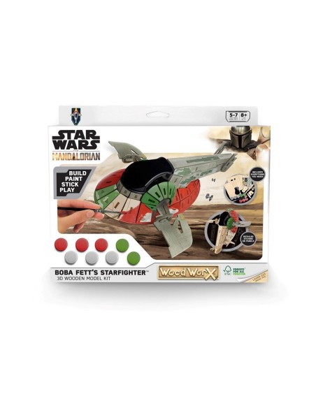 Replica madera para pintar woodwork star wars bobba fett slave 1