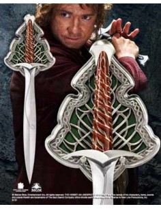 Replica espada de acero the noble collection el hobbit bilbo baggin dardo tamaño real 55 cm