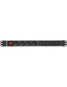 Regleta salicru para rack 19 pulgadas sps pdu 4 tomas schuko 6 tomas iec interruptor