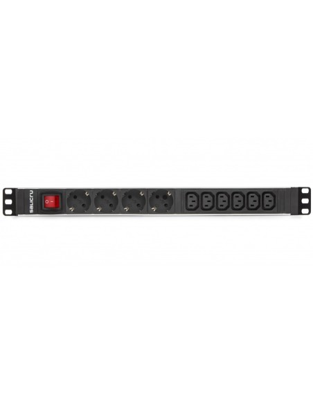 Regleta salicru para rack 19 pulgadas sps pdu 4 tomas schuko 6 tomas iec interruptor