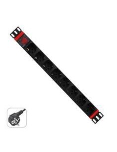 Regleta rack wp 1u 8 enchufes schuko con interruptor