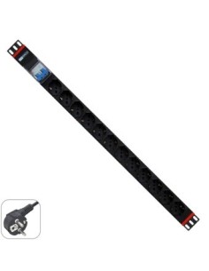 Regleta rack wp 1u 12 enchufes schuko con magnetotermico