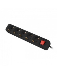 Regleta lanberg 5 tomas schuko con protecion negra 1 5m