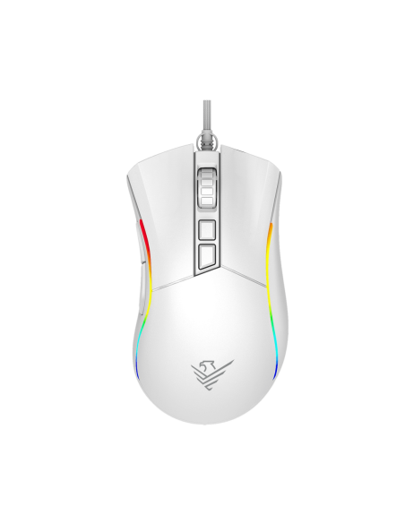 Ratón phoenix gaming void 12000 dpi de alto rendimiento blanco rgb usb configurable