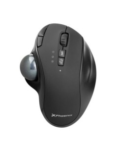 Ratón inalambrico phoenix ergo t1 ergonomico trackball batería recargable multidispositivo