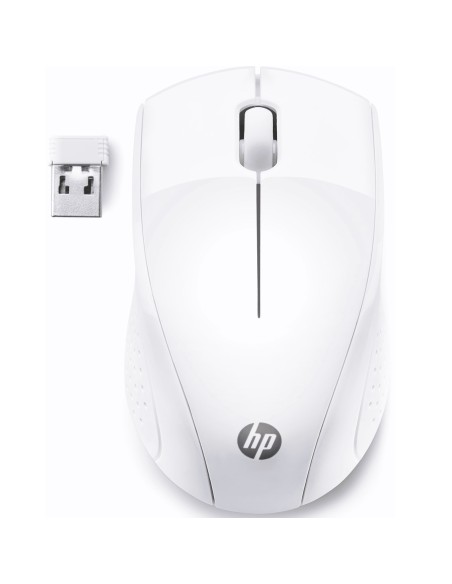 Raton inalambrico hp optico wireless 220  hasta 1600dpi  blanco nieve