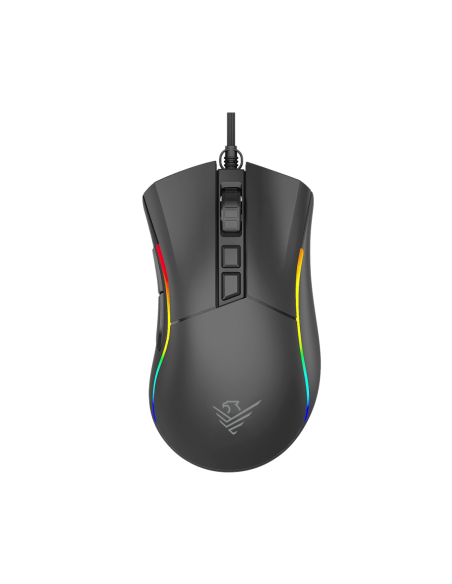 Ratón gaming phoenix void 12000 dpi de alto rendimiento negro rgb usb